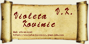 Violeta Kovinić vizit kartica